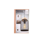 Lámpara de Techo Metal Alambre Negro Forma Campana