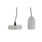 Candeeiro de Teto Branco com Cabo Preto e Branco