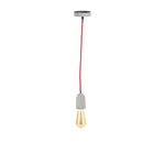 Candeeiro de Teto Cerâmico com Cabo Vermelho