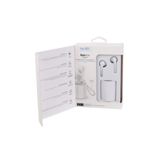 Be Mix Auriculares Inalámbricos Blancos con Caja