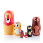Matriosca de Madeira com Figuras de Animais Funimals (11 Pecas)