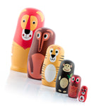 Matriosca de Madeira com Figuras de Animais Funimals (11 Pecas)