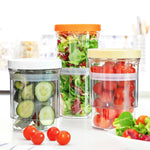 Recipientes de Cozinha Ajustaveis e Hermeticos (Set de 3)