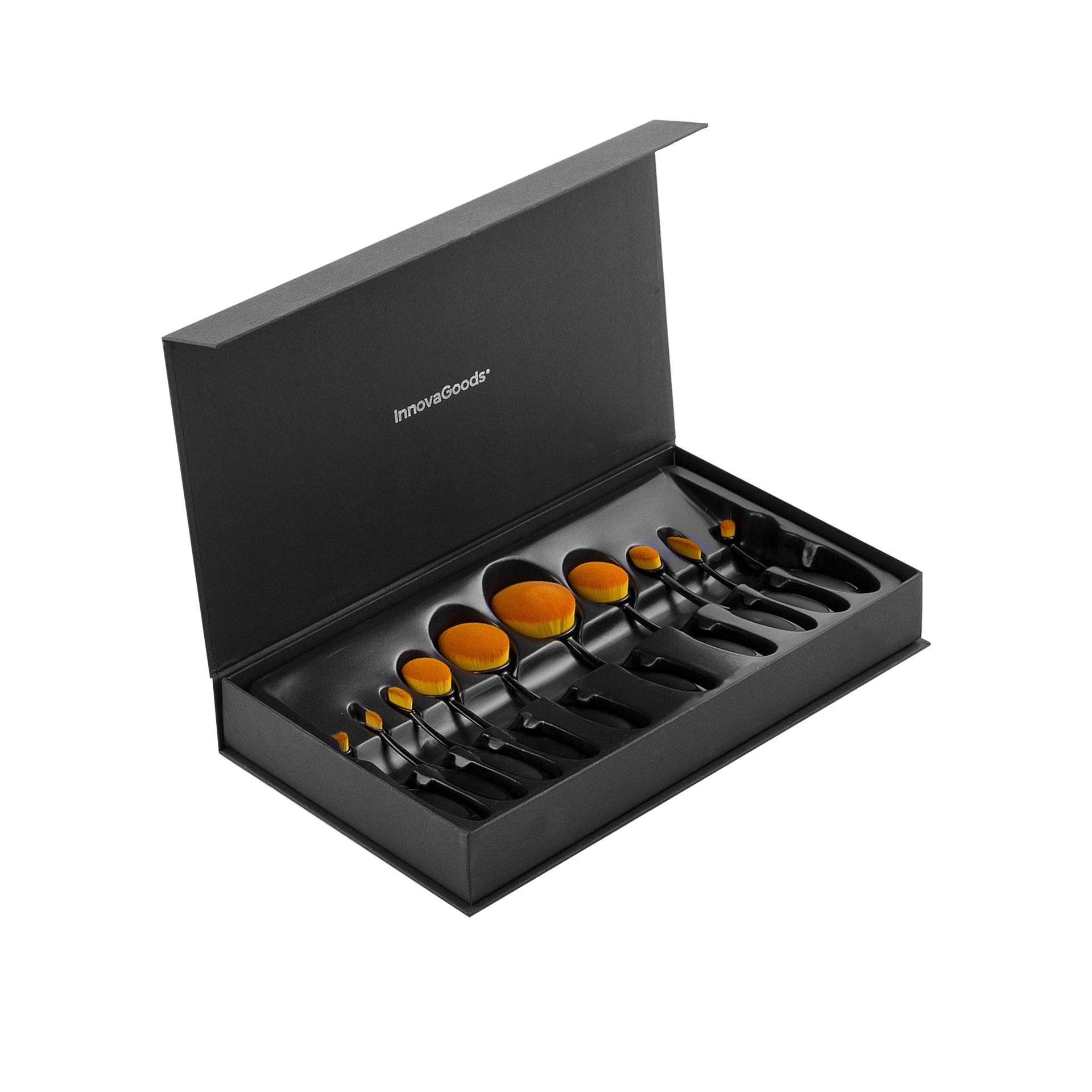 Conjunto de Pinceis de Maquilhagem Profissional Ovais (11 Pecas)