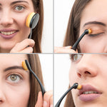 Conjunto de Pinceis de Maquilhagem Profissional Ovais (11 Pecas)