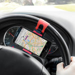 Soporte de teléfono celular para volantes de automóviles