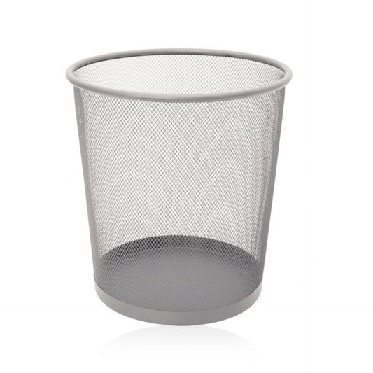 Plus Office Papeleira Metálica Prateada 13 L