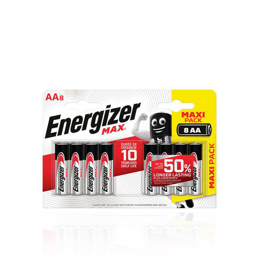 Energizer Blister Pilha Alcalina Max Power Seal AA (LR06) 1,5V 8 un