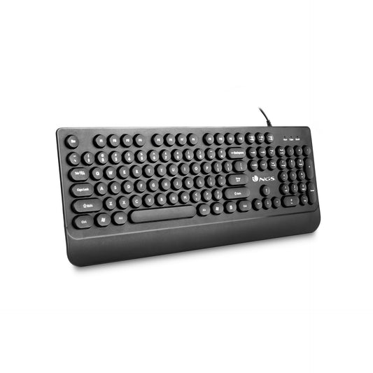 NGS Teclado com Ligação USB Teclas Circulares e Apoio de Pulso