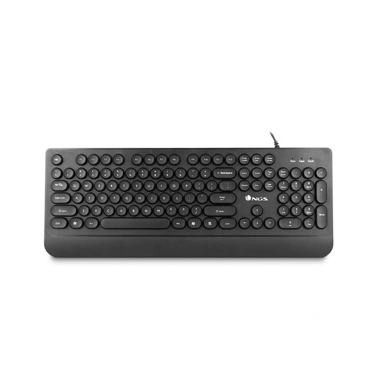 NGS Teclado com Ligação USB Teclas Circulares e Apoio de Pulso