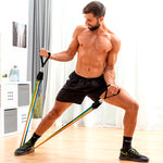 Conjunto de 5 Elásticos de Resistência e Guia de Exercícios
