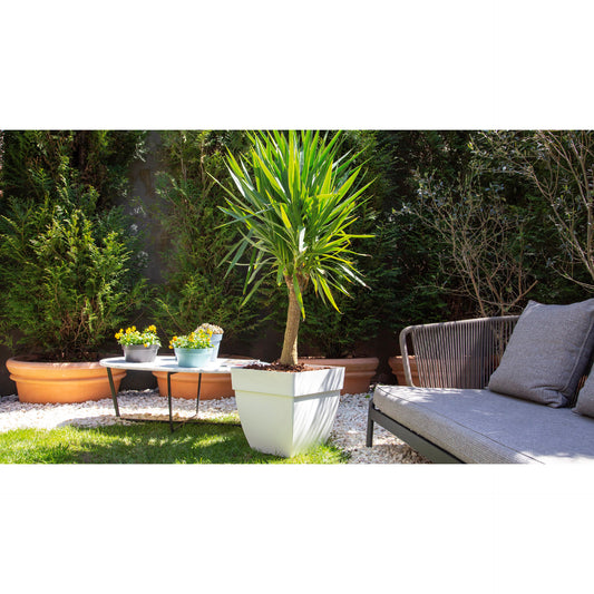 Artevasi Vaso Capri 35 cm Quadrado Branco