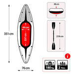 Intex Kayak Insuflável Challenger K2 com 2 Remos