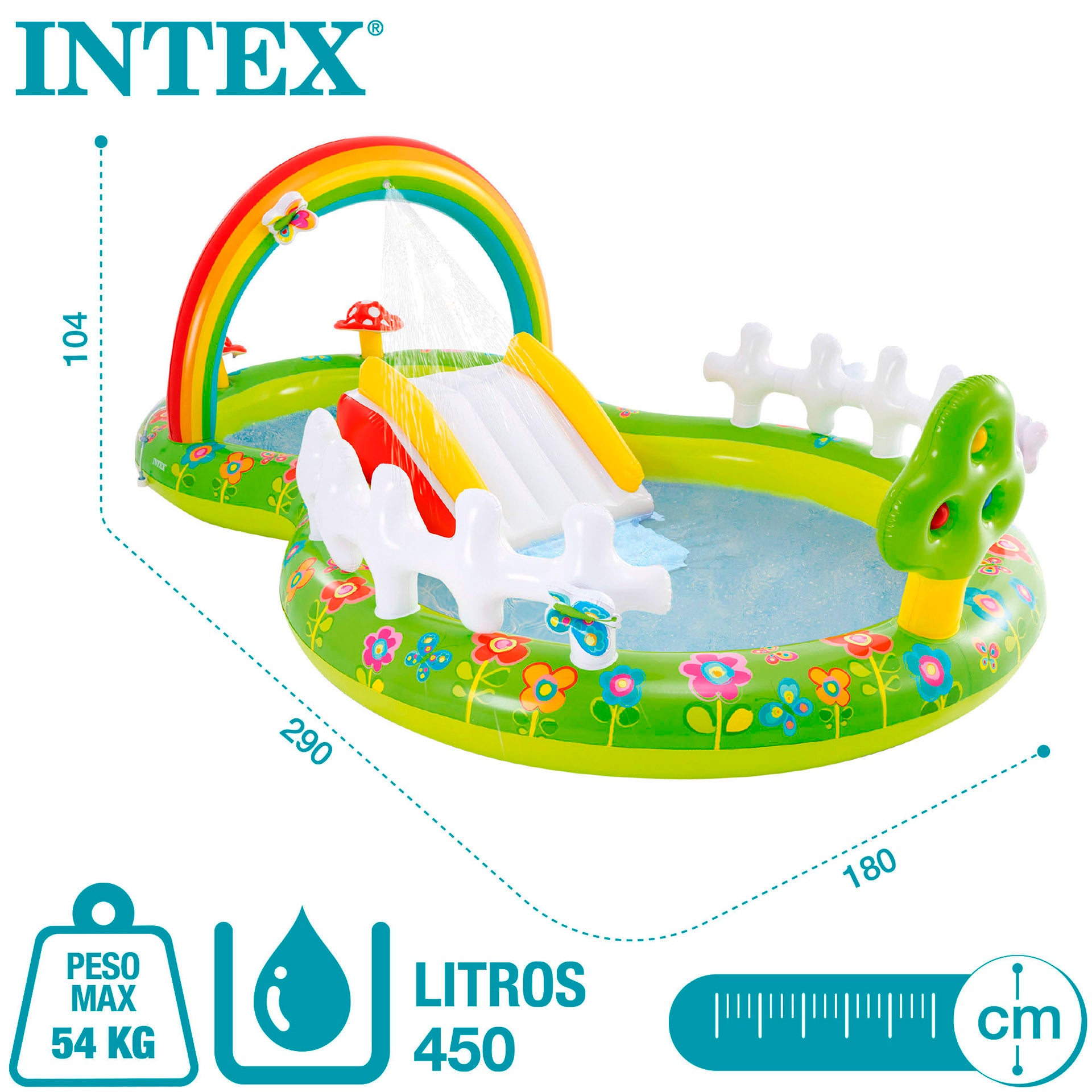 Intex Centro de Juegos Acuáticos Hinchable Jardín +2 años