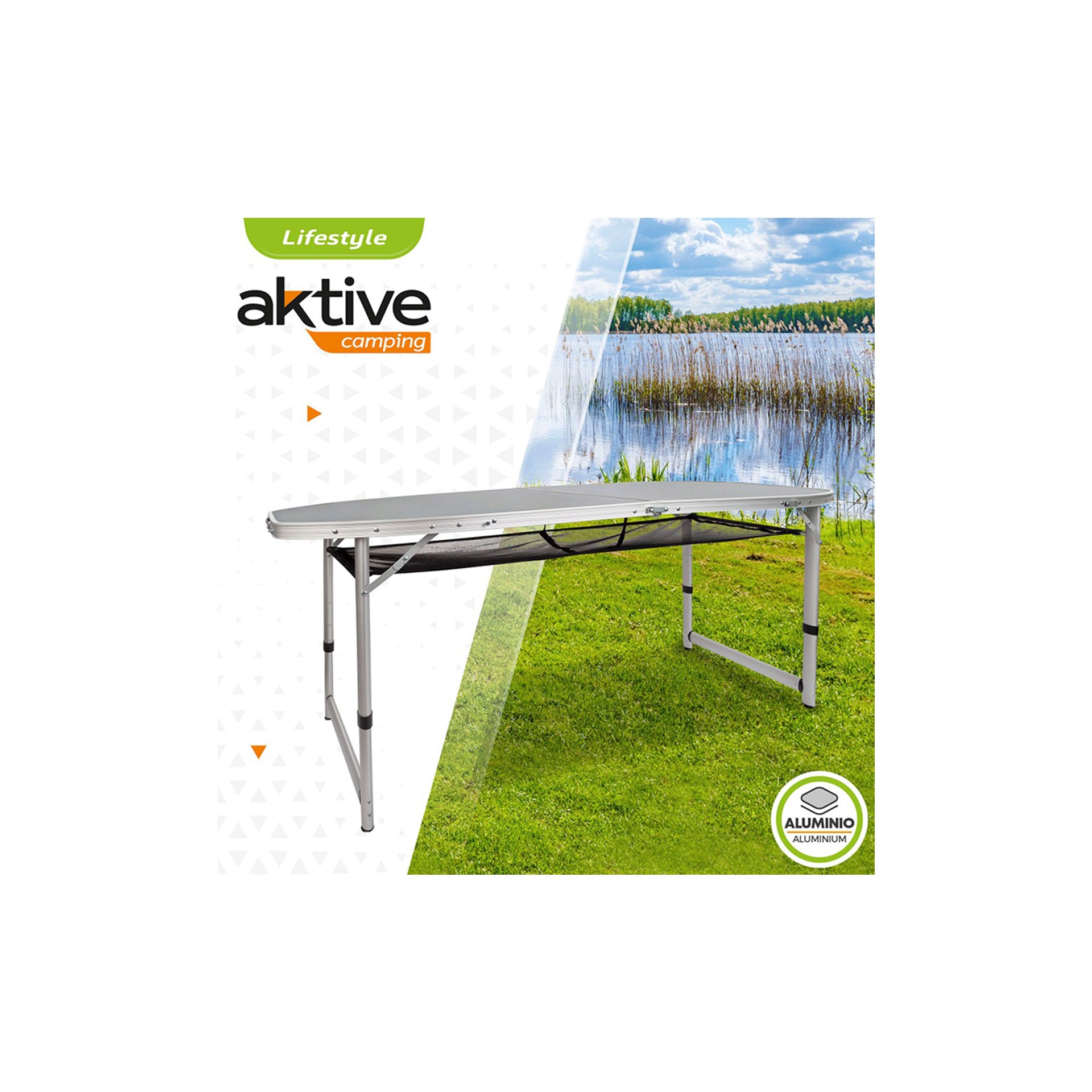 Mesa plegable regulable en altura Aktive Camping