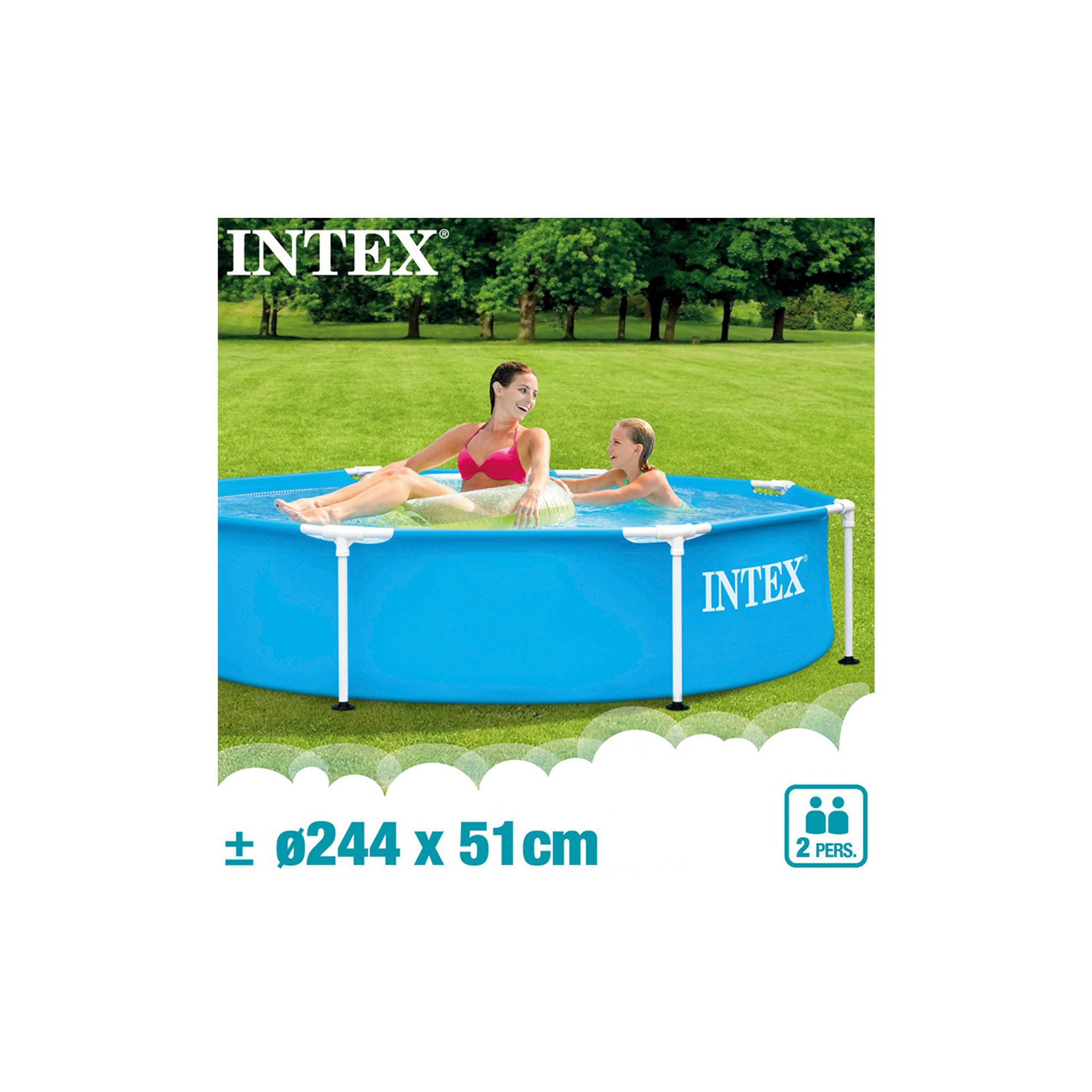 Piscina Tubular Abatible Redonda Intex 1.828 L