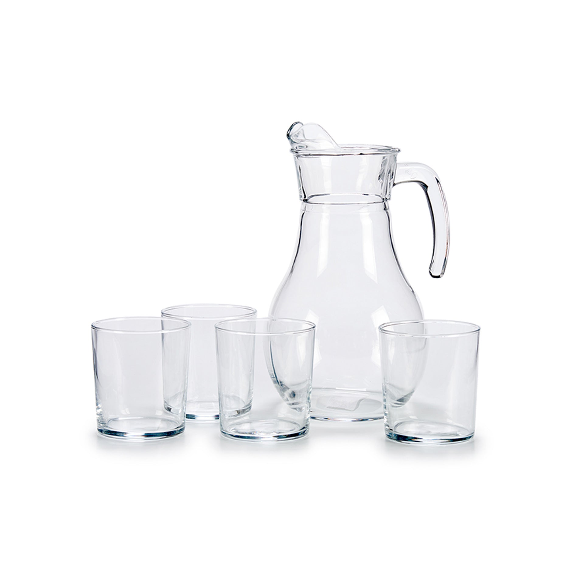 Set Jarra 1,8 L + 4 Vasos Cristal