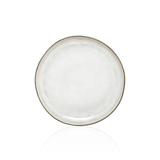 Prato Porcelana Cinza Flower 26 cm