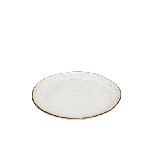 Prato Porcelana Cinza Flower 26 cm