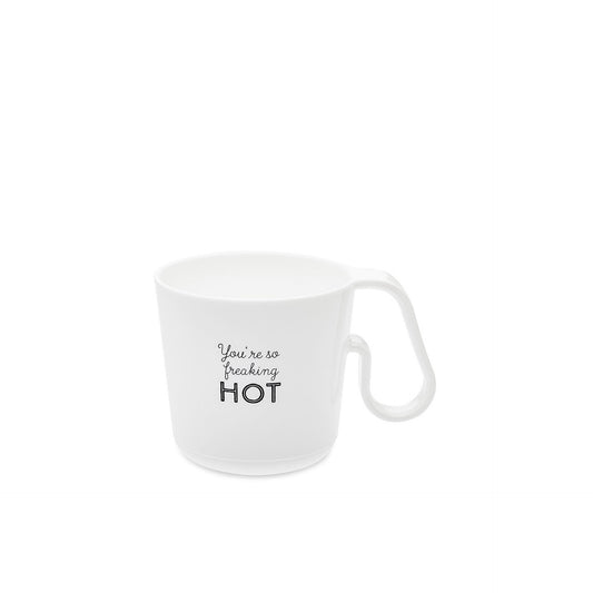 Taza de plástico blanca Koziol So Freaking HOT