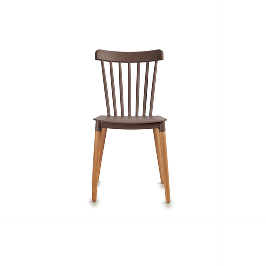 Cadeira Cinza Madeira Pernas Madeira Natural 54 x 84 x 43 cm
