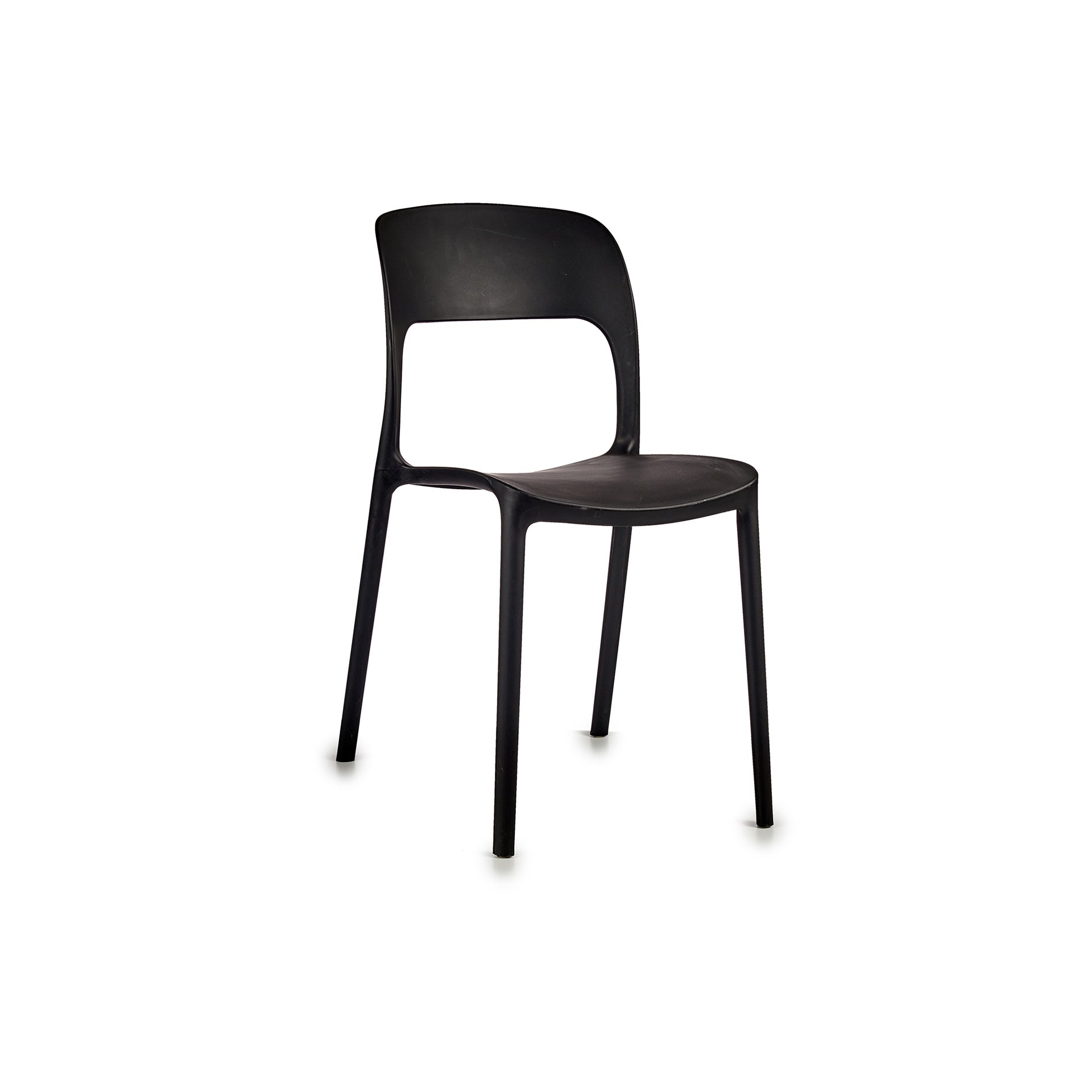 Silla Fija Negra 41 x 83 x 43 cm