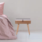 Mesa de Cabeceira Tampo Branco Elin