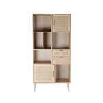 Estante Paulownia MDF Grelha Natural