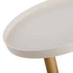 Mesa auxiliar de madera blanca