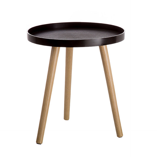 Mesa auxiliar de madera negra