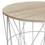 HKH Mesa auxiliar redonda con tablero de madera