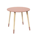 HKH Conjunto de 2 Mesas Auxiliares Rosa Bicolor