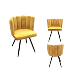 Silla de terciopelo amarillo HKH
