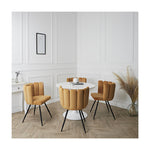 Silla de terciopelo amarillo HKH