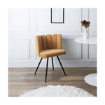 Silla de terciopelo amarillo HKH