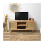 HKH Mueble TV de madera y ratán