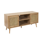 HKH Mueble TV de madera y ratán