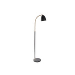 Candeeiro de Pé Metal Preto Base Mármore