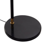 Candeeiro de Pé Metal Preto Base Mármore