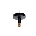 Lámpara de techo de cuerda de metal negro HKH