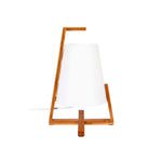Candeeiro de Mesa Branco em Bambu