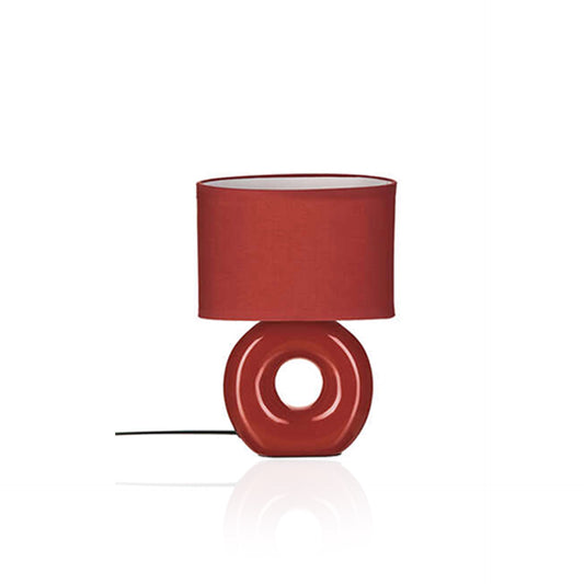 HKH Candeeiro de Mesa em Cerâmica Oval Vermelho