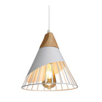 HKH Plafón de Madera y Metal Blanco Arene