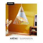 HKH Plafón de Madera y Metal Blanco Arene