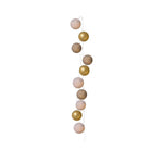 HKH Grinalda 10 Bolas LED Branco/Cinza/Dourado