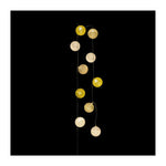 HKH Grinalda 10 Bolas LED Branco/Cinza/Dourado
