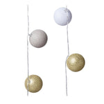 HKH Grinalda 10 Bolas LED Branco/Cinza/Dourado