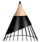 HKH Plafón Madera y Metal Negro Arene