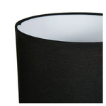 HKH Lámpara de mesa Base de cerámica Pantalla dorada Black Aya