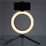 Anillo de luz de mesa HKH con trípode